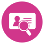 Apprenticeship search icon - job vacancy and magnifying glass