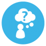 Job Matching Quiz icon - thought bubble with question mark